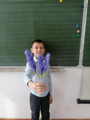 Учащиеся начальных классов приняли участие в акции «Крымская лаванда».